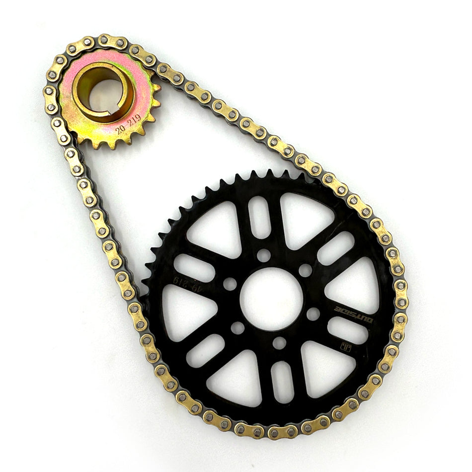 Primary Belt to Chain Conversion Kit | 219 | RK Non-Sealed Chain | E Ride Pro 2.0/3.0/SR