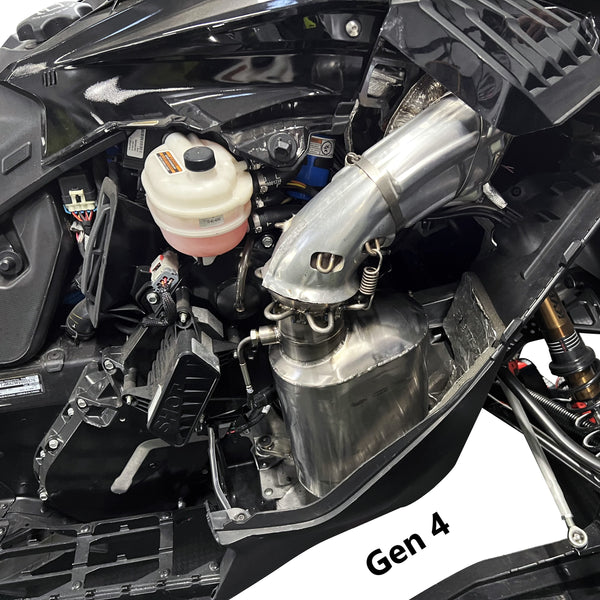 Ski Doo / Lynx 850 Turbo Q-Muf Chambered Titanium Muffler Gen 4